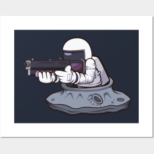 Astronaut With Weapon Posters and Art